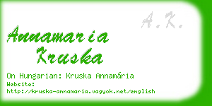 annamaria kruska business card